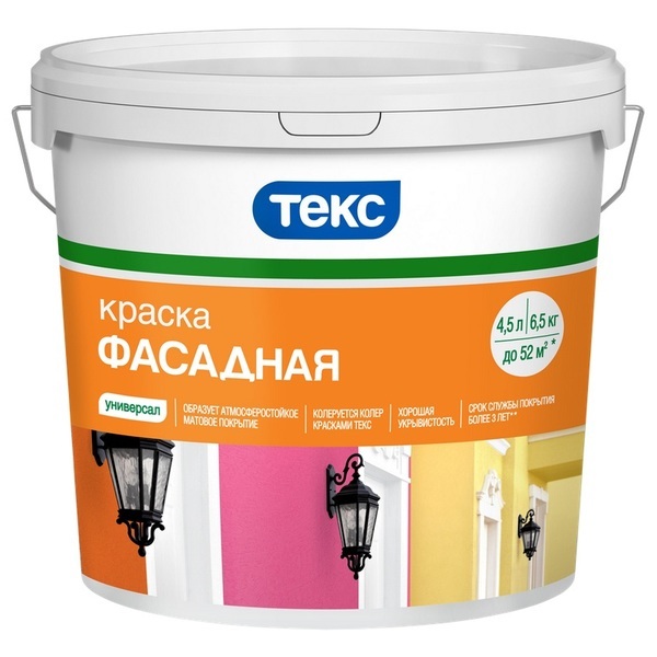 Краска в/д фасадная ТЕКС