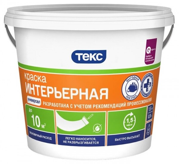 Краска в/д интерьерная ТЕКС